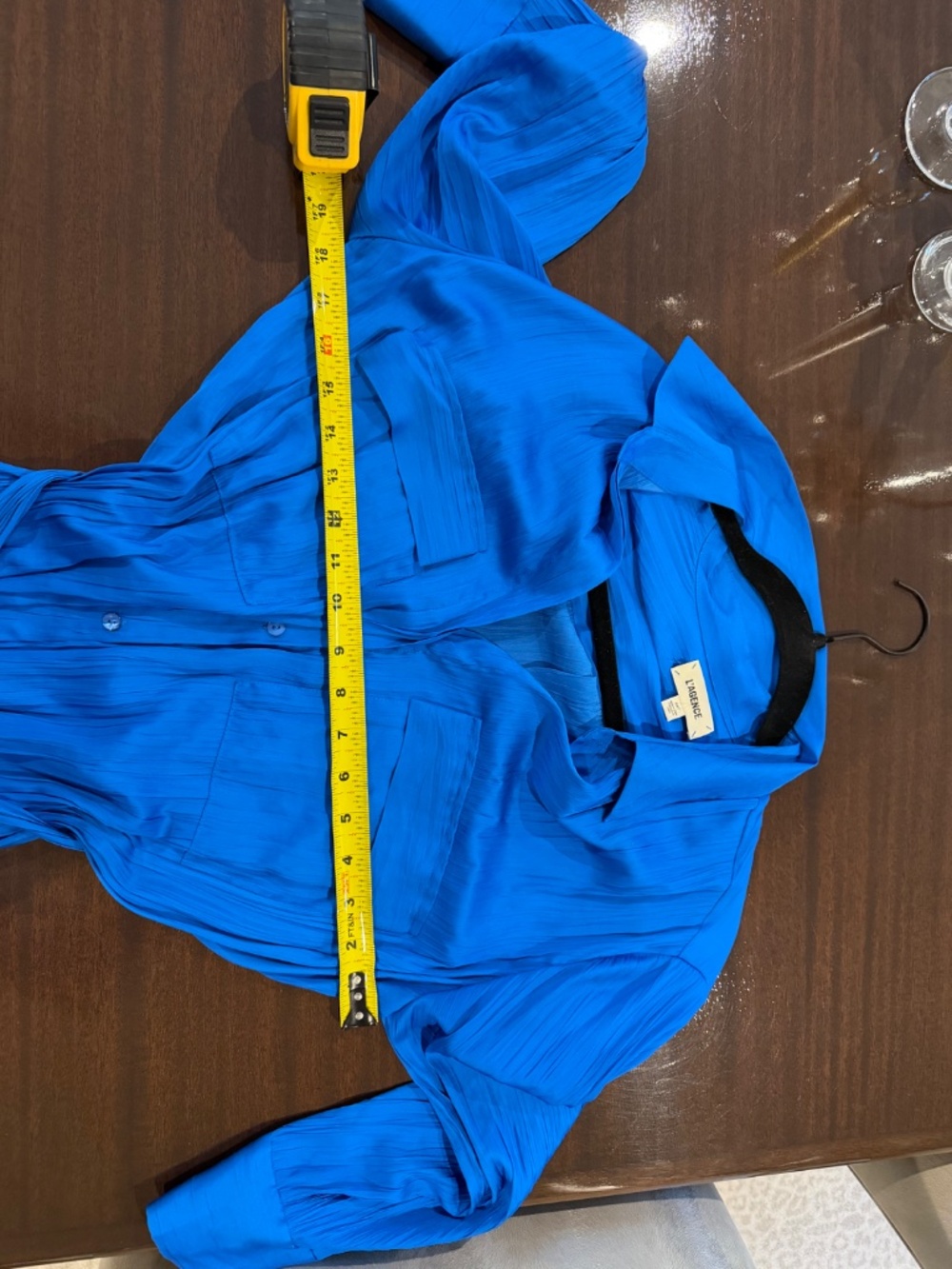 L'AGENCE Cobalt Blue Maxi Cameron Shirt Dress - Picture 5 of 5